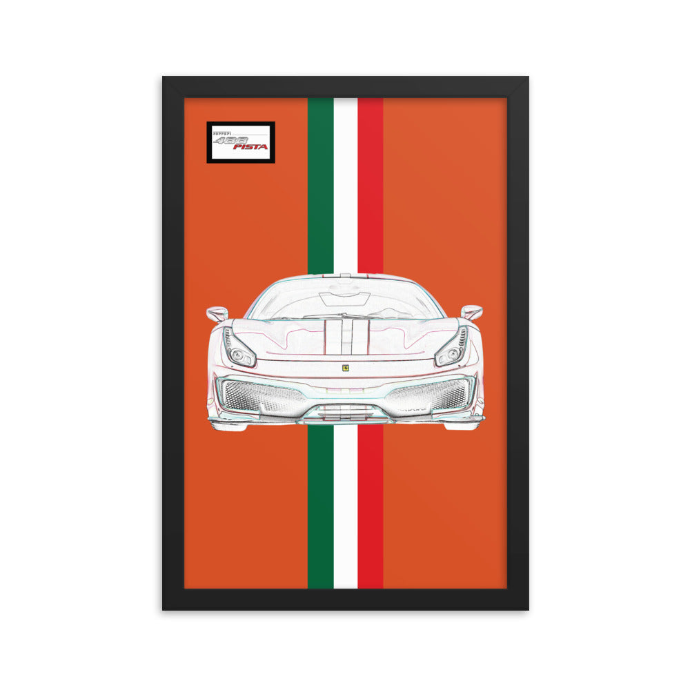 Tailor Made Arancio Triplo Strato Ferrari 488 Pista Framed Print