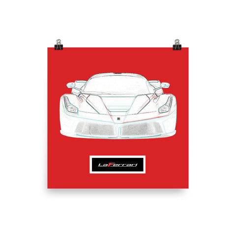 Rosso Corsa LaFerrari Poster