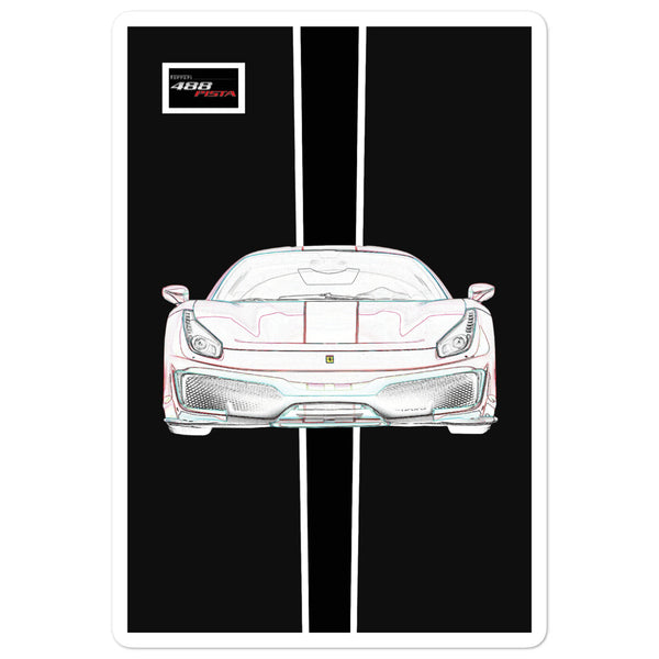 Tailor Made Nero Opaco Ferrari 488 Pista Sticker