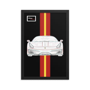 Tailor Made Nero Opaco Ferrari 488 Pista Framed Print