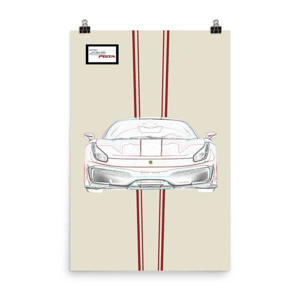 Tailor Made Ferrari 488 Pista Poster