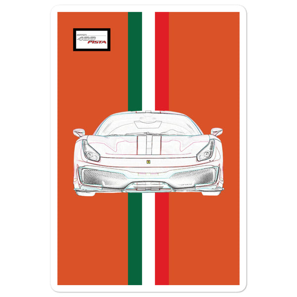 Tailor Made Arancio Triplo Strato Ferrari 488 Pista Sticker