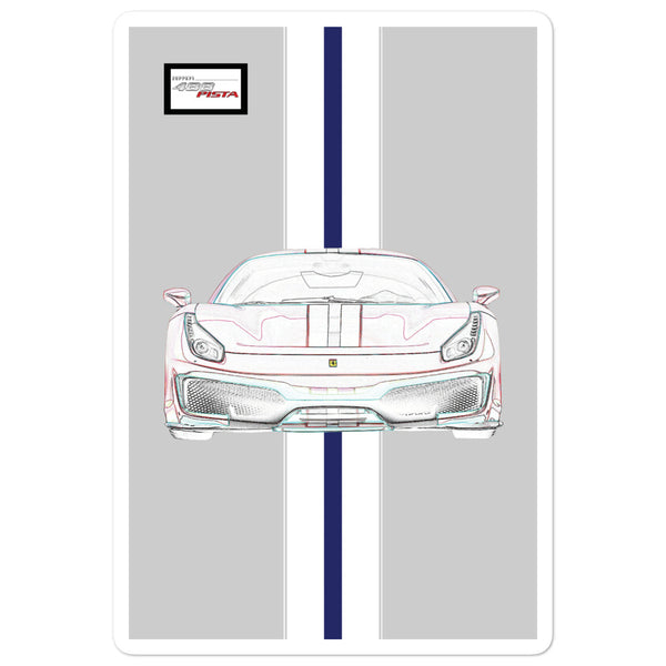 Argento Nurburgring Ferrari 488 Pista White Nart Racing Livery Sticker