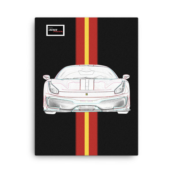 Tailor MadeNero Opaco Ferrari 488 Pista Canvas