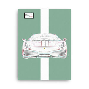 Tailor Made Ferrari 488 Pista Canvas