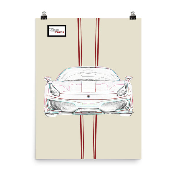 Tailor Made Ferrari 488 Pista Poster