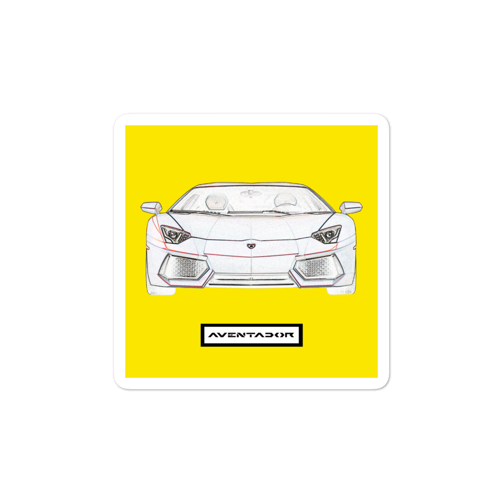 Giallo Maggio Lamborghini Aventador Sticker