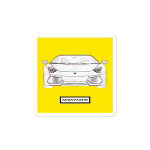 Giallo Maggio Lamborghini Aventador Sticker