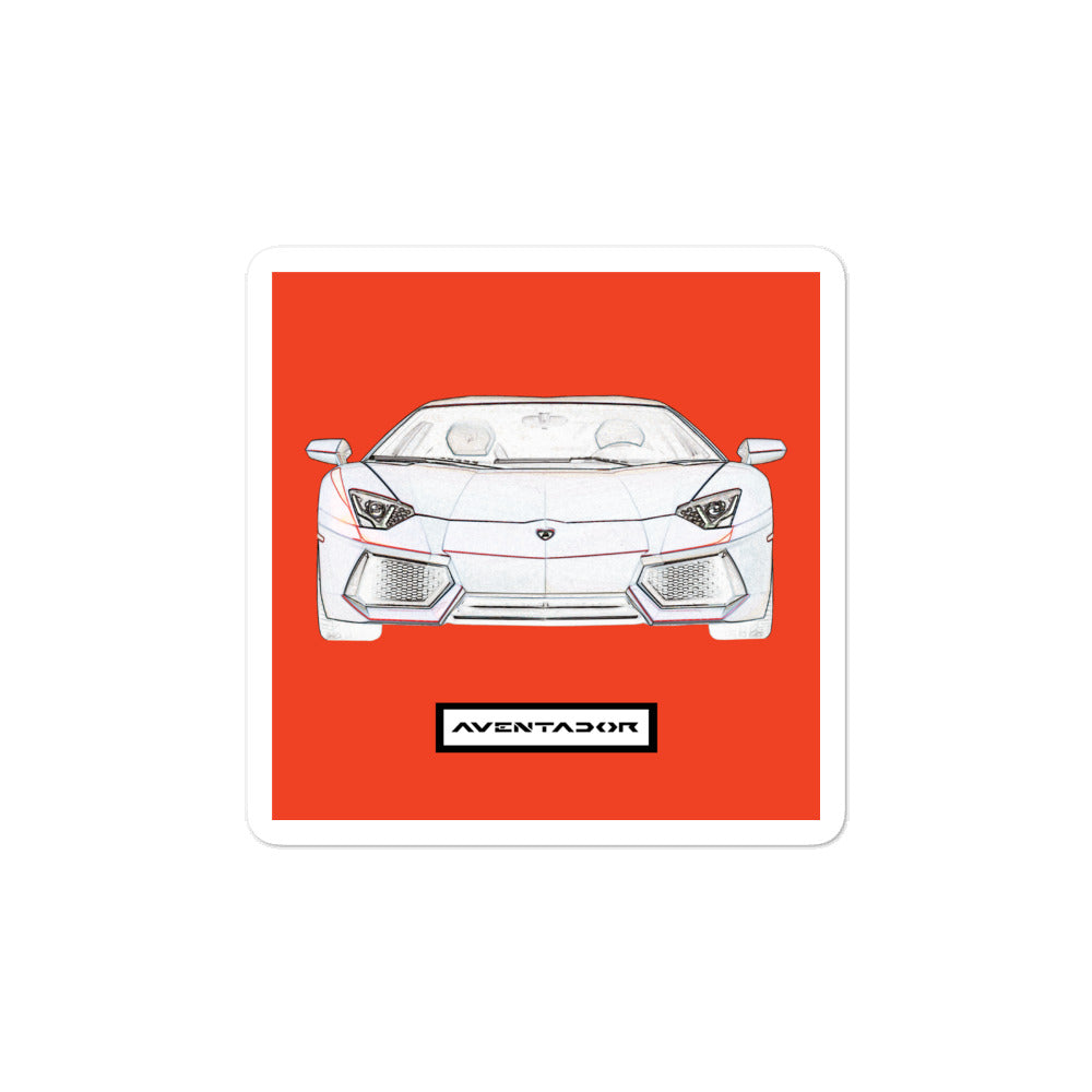 Arancio Argos Lamborghini Aventador Sticker