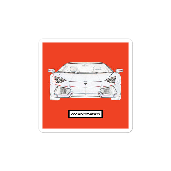 Arancio Argos Lamborghini Aventador Sticker