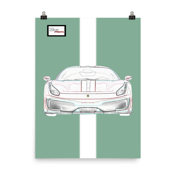 Tailor Made Ferrari 488 Pista Poster