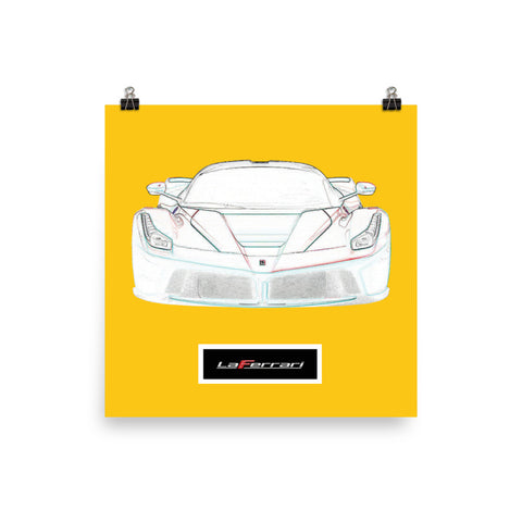 Giallo Modena LaFerrari Poster