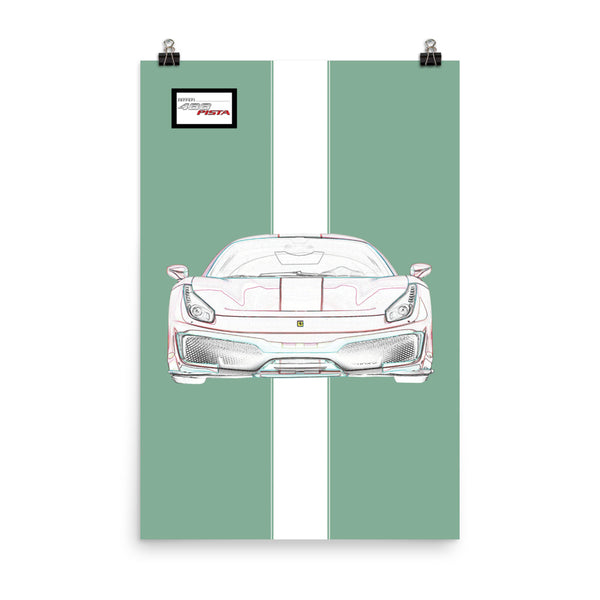 Tailor Made Ferrari 488 Pista Poster