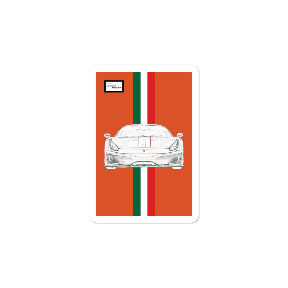 Tailor Made Arancio Triplo Strato Ferrari 488 Pista Sticker