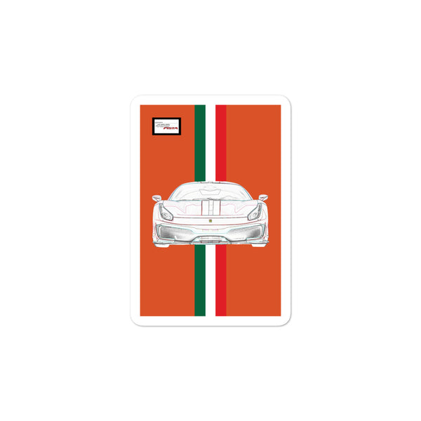 Tailor Made Arancio Triplo Strato Ferrari 488 Pista Sticker