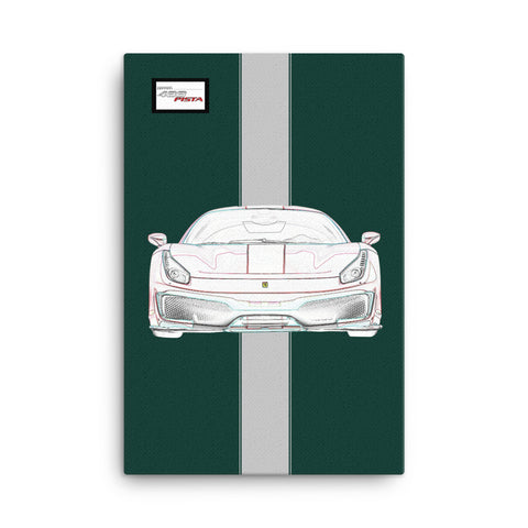 Tailor Made Verde Scuro Ferrari 488 Pista Canvas