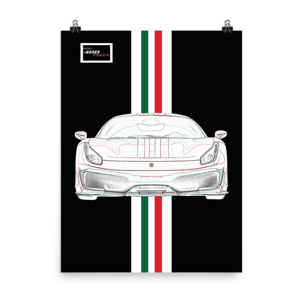 Ferrari 488 Pista Tailor Made Poster