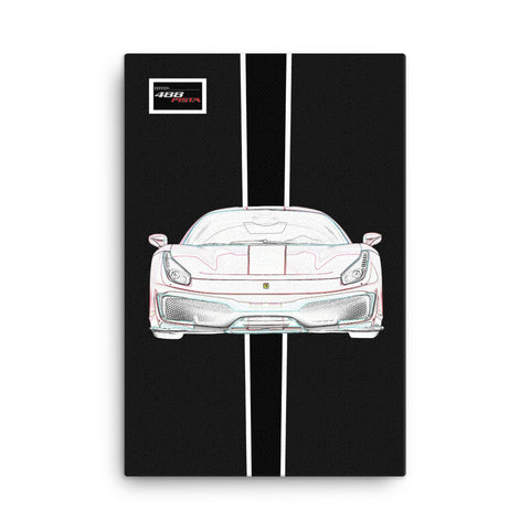 Tailor Made Nero Opaco Ferrari 488 Pista Canvas