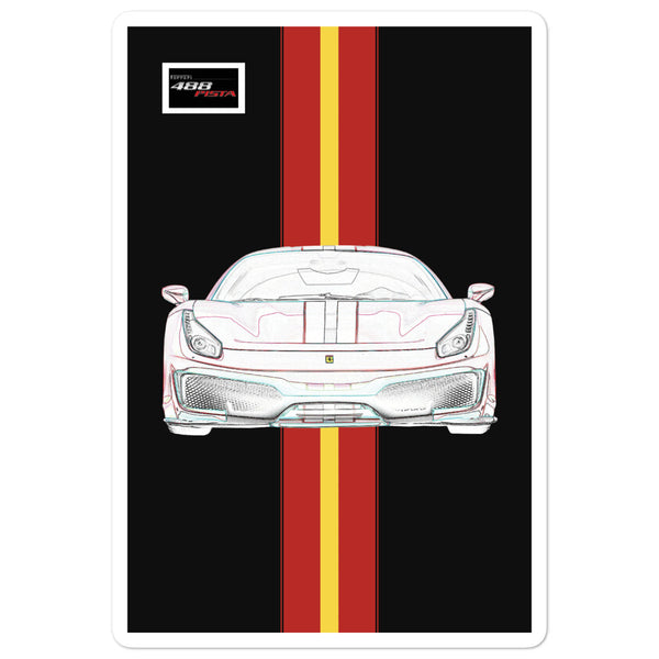 Tailor Made Nero Opaco Ferrari 488 Pista Sticker