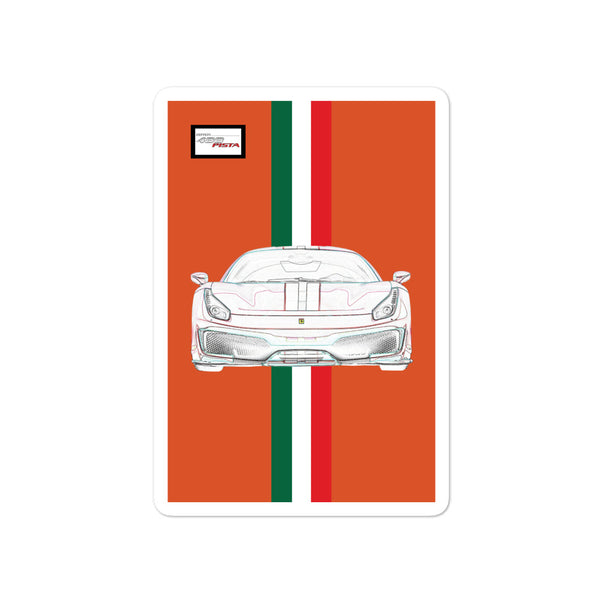 Tailor Made Arancio Triplo Strato Ferrari 488 Pista Sticker