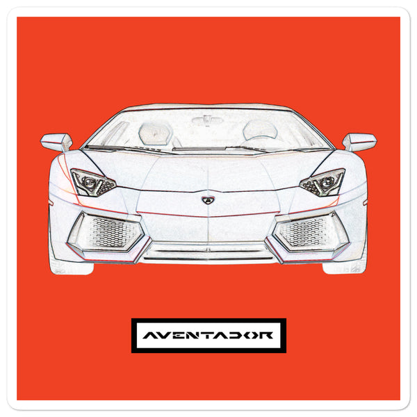 Arancio Argos Lamborghini Aventador Sticker