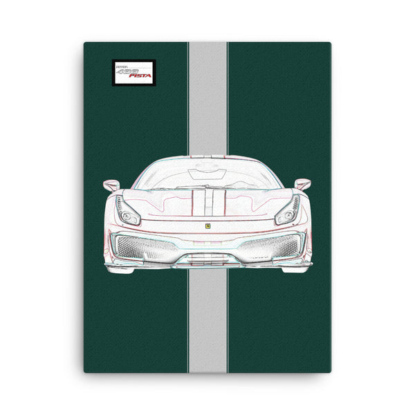 Tailor Made Verde Scuro Ferrari 488 Pista Canvas