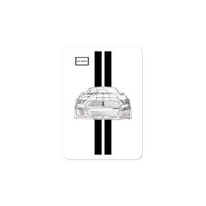 Oxford White Shelby GT500 Ebony Racing Stripe Sticker