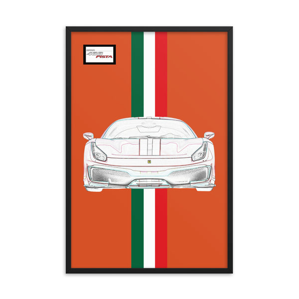 Tailor Made Arancio Triplo Strato Ferrari 488 Pista Framed Print