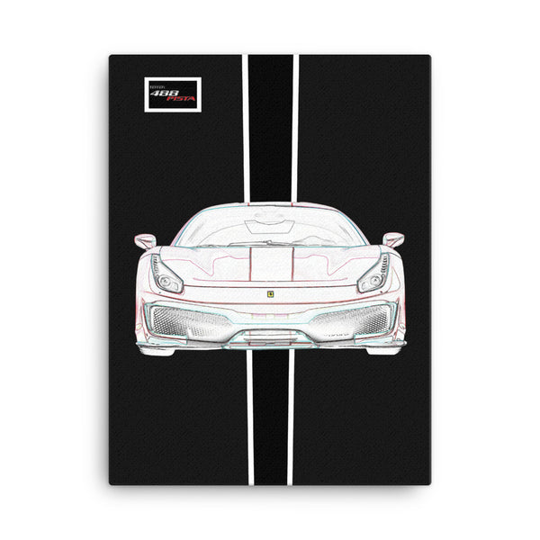 Tailor Made Nero Opaco Ferrari 488 Pista Canvas