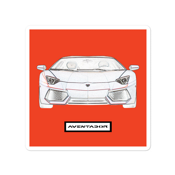 Arancio Argos Lamborghini Aventador Sticker