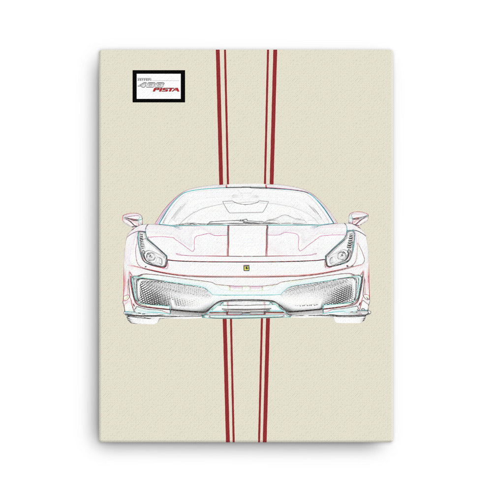 Tailor Made Ferrari 488 Pista Canvas