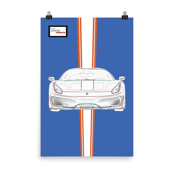 Tailor Made Ferrari 488 Pista Poster