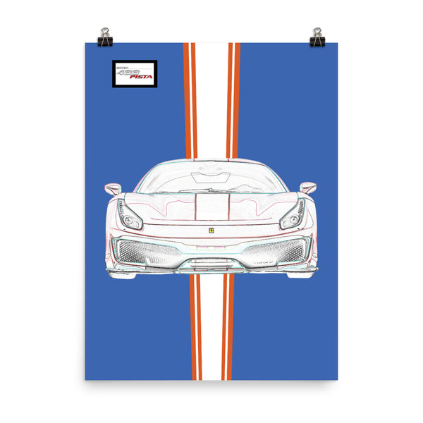 Tailor Made Ferrari 488 Pista Poster